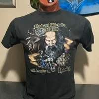 1980s 3D Emblem Harley-Davidson “Last Biker on Earth” tee